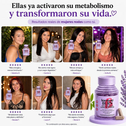 Lemme Burn Quema grasa de forma natural y efectiva en 7 dias - 60 Capsulas