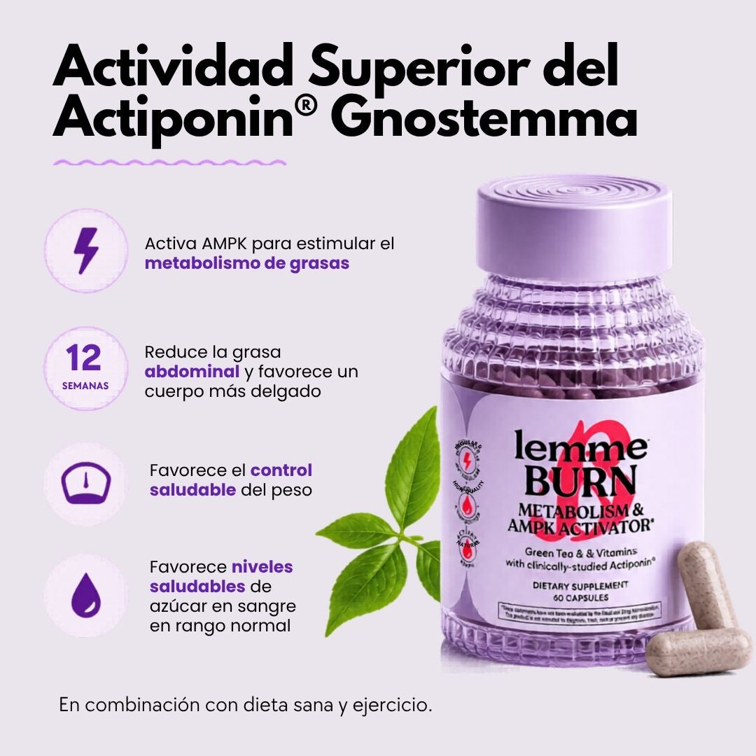 Lemme Burn Quema grasa de forma natural y efectiva en 7 dias - 60 Capsulas